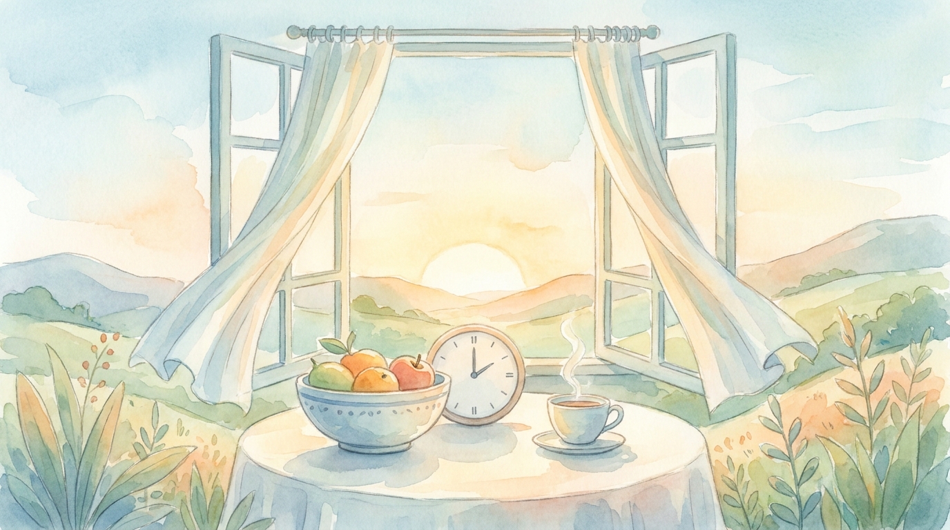 生活リズムを整える鍵は「朝の光」と「規則正しい食事」にあります