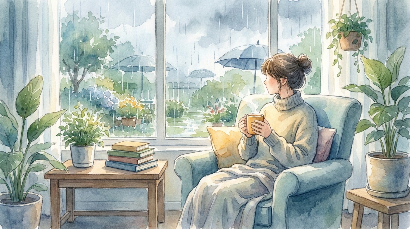 雨の日の気分の落ち込みを和らげる5つの対策